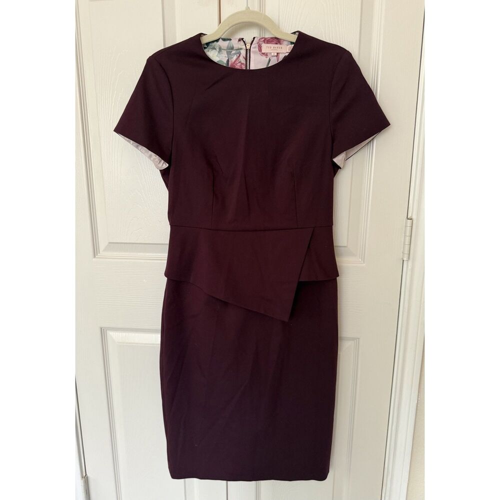 Ted Baker Elynah Peplum Sheath Dress size 2
